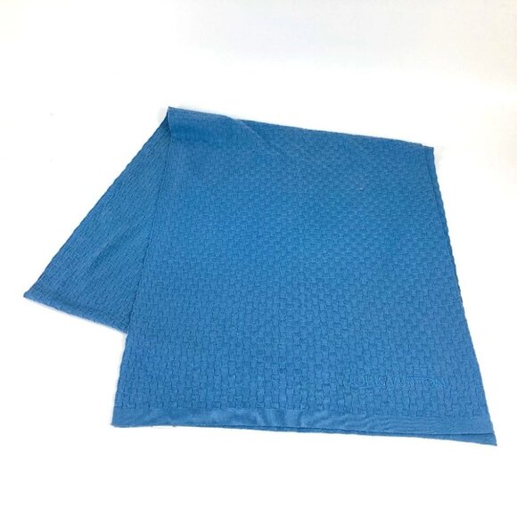 LOUIS VUITTON M75595 Micro Damier Scarf Cashmere / cotton blue - Picture 2 of 13